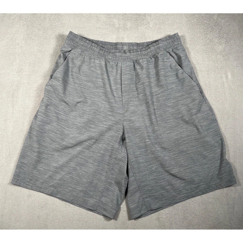 Lululemon Pace Breaker 9" Short Mens L Gray Heathered Lined Athletic LM7AAYS